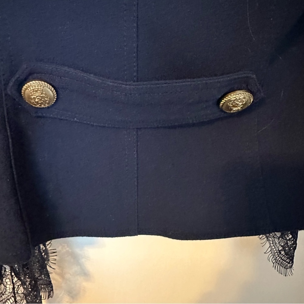 Insight Military Style Open Front Navy Blazer Sho… - image 6